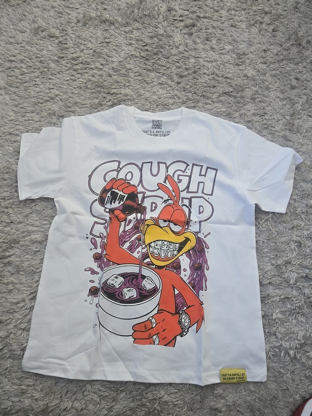 Cough Syrup Graphic T-Shirt - White